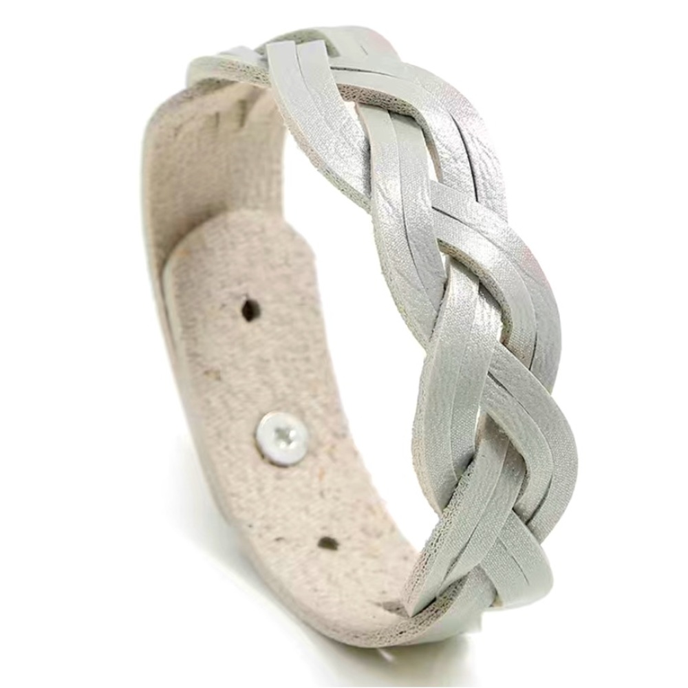 Criss-Cross Twisted / Braided Leather Bracelet
